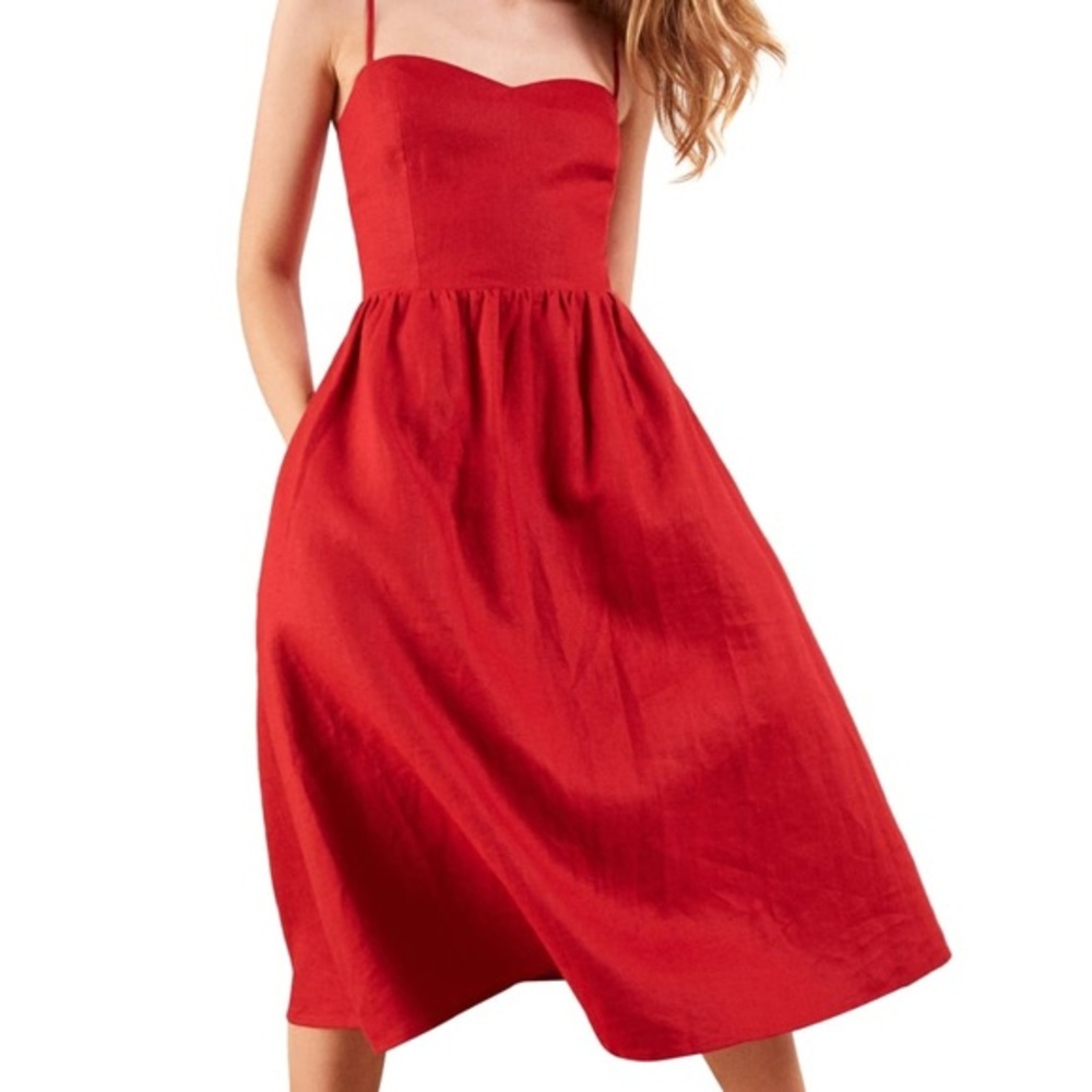 New Reformation Olivia Dress - Lipstick/Red